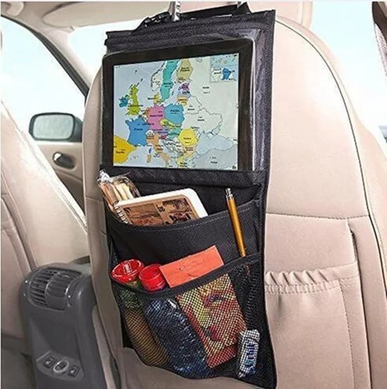 2024 Car Seat Organizer Multifunctional Oxford Fabric Multifunctional Storage Bag with Tablet Support Protection