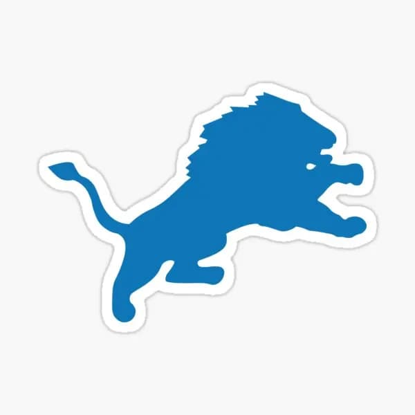 Detroit Lion 5PCS Stickers for Wall Decorations Living Room Art Background Anime Decor Kid Room Luggage Water Bottles Window L