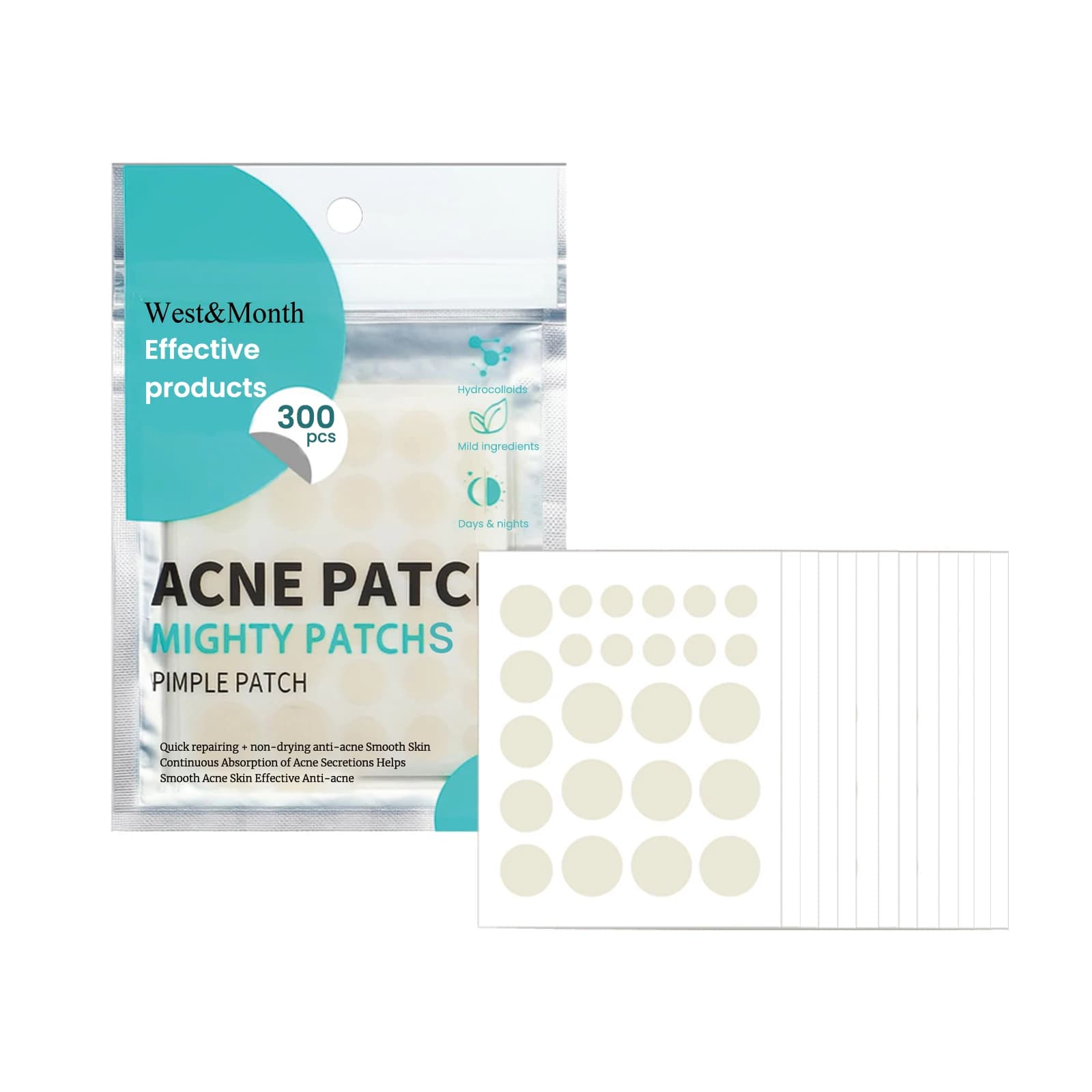 Cerotti Invisibili per Acne Leggera, Patch Idrocolloidali Anti-Acne, Correttore Impermeabile per Macchie e Segni, Adesivi Riparatori