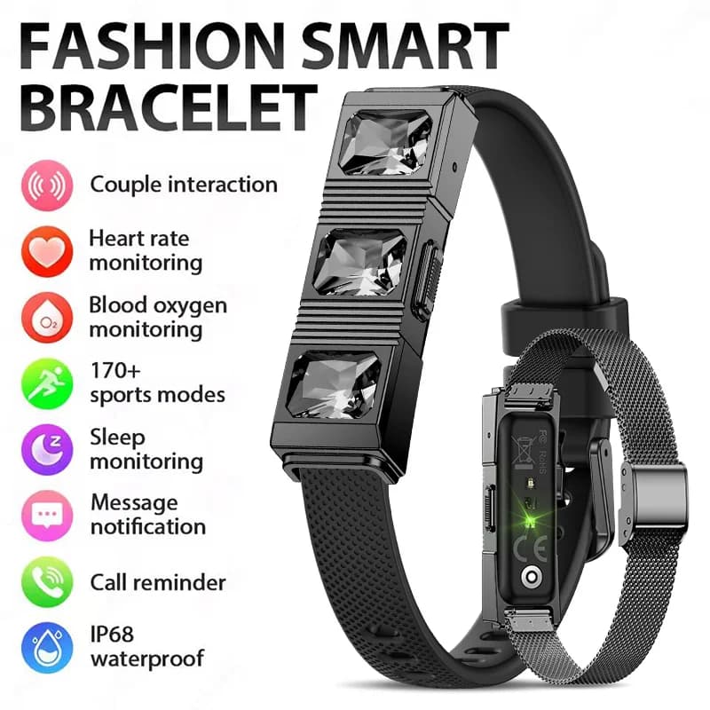 Smart Bracelet Man Woman Smartwatch Reminder Calls Waterproof 24 Hours Cardiofrequency Bracelet Healthcare Sport Fitness Band Ladies