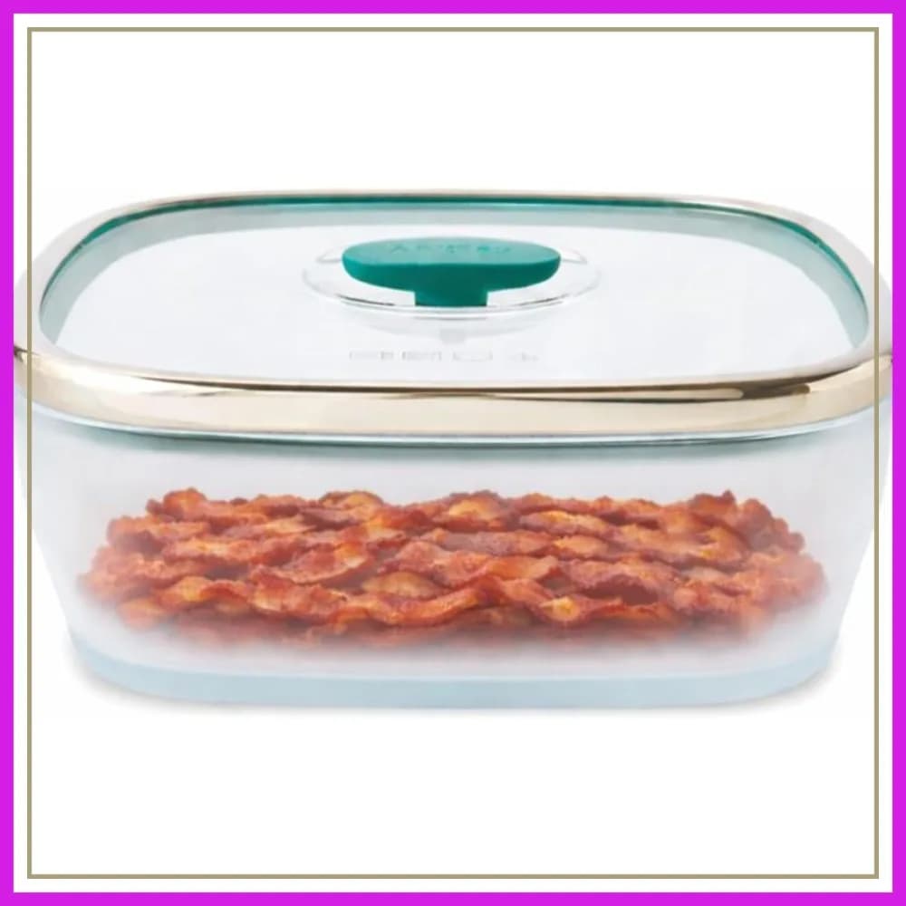 Contenitore per Alimenti in Vetro Quadrato da 10 Tazze con Coperchio in Vetro | Contenitori per Alimenti Senza Plastica e Adatti al Microonde | Contenitore Impilabile Ermetico con Coperchio Ventilato