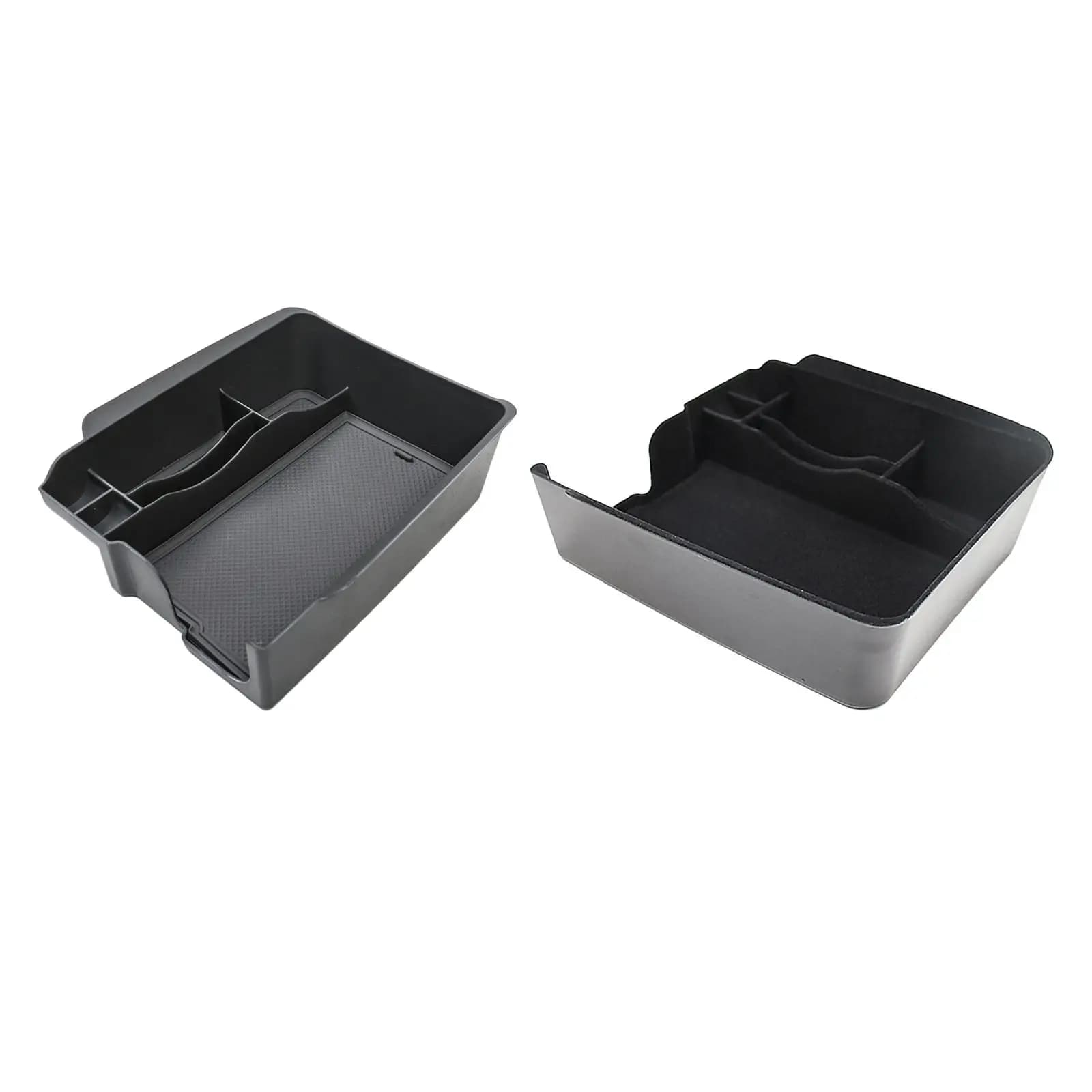 Vassoio organizer per console centrale, inserto per cubetto nascosto con supporto per console nero per stivaggio auto di ricambio per modello 3 Y