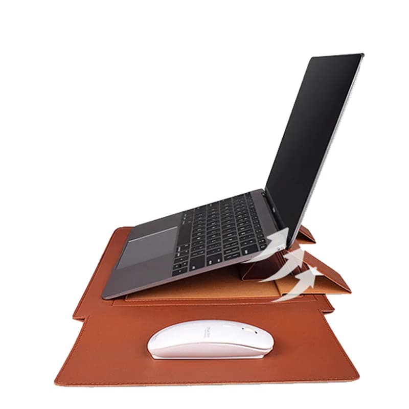 Custodia protettiva per laptop 4 in 1 da 14/15-16 pollici Custodia protettiva antiurto in pelle Borsa multifunzione per notebook con dissipazione del calore