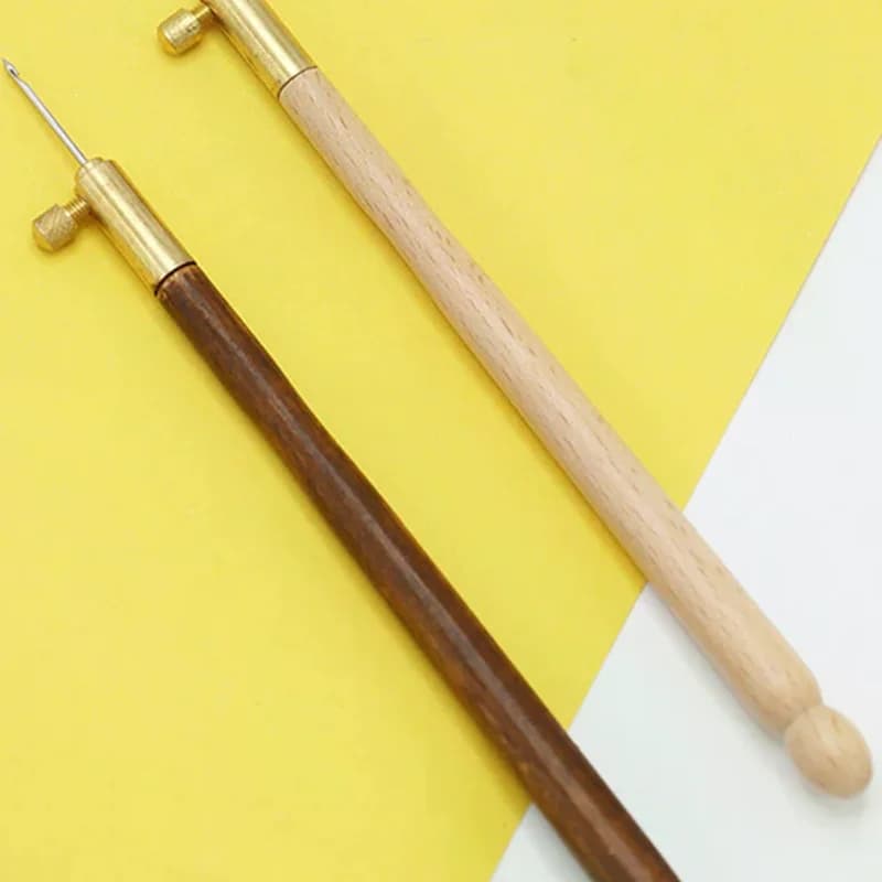Embroidery Needle Tambour Crochet Hook Luneville Hook Handle With 3 Needles Set S Couture Luneville Glitter Bead Embroidery Tool