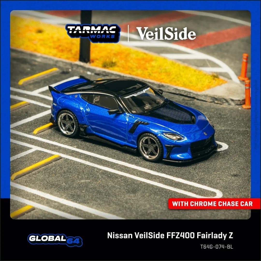 TW 1:64 Nissan VeilSide FFZ400 Fairlady Z Blu Diecast Collezione di modelli di auto Giocattoli Tarmac Works