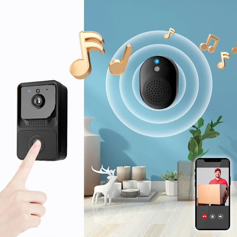 Archiviazione cloud gratuita Campanello IP WIFI Citofono wireless Spioncino visivo Videocitofono grandangolare da 120 gradi