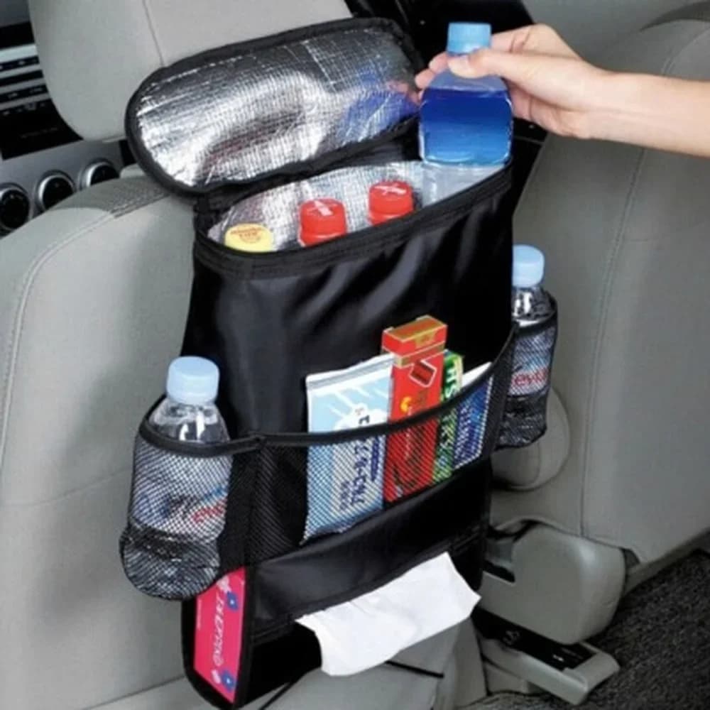 Car Seat Back Multi-Pocket Ice Pack Bag Hanging Organizer Collector Storage Box Car Interior Accessories new