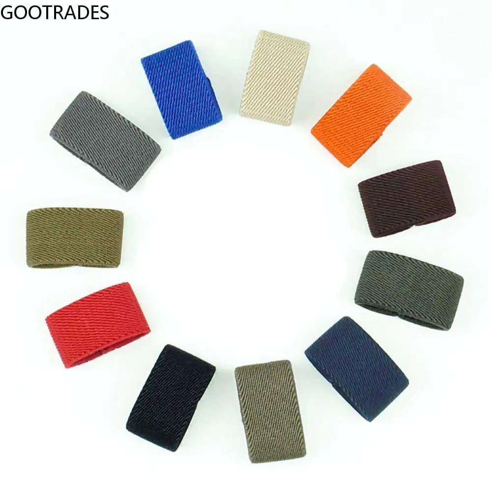 Nuovo accessorio per fettuccia per cintura con anello in Nylon multicolore con anello per cintura elastico addensato