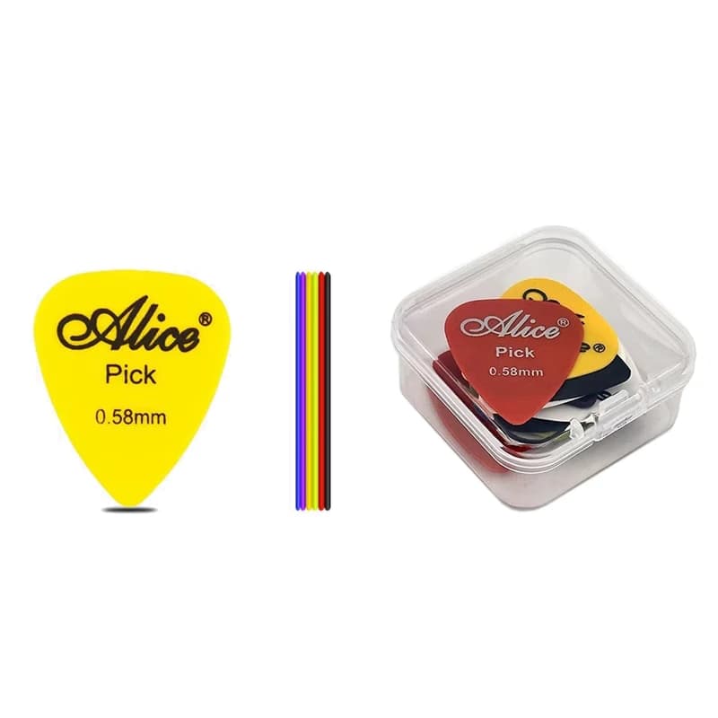 Set di 12 plettri per chitarra con mini scatola, colori misti, in ABS opaco premium antiscivolo, per chitarre acustiche ed elettriche, bassi TMZ
