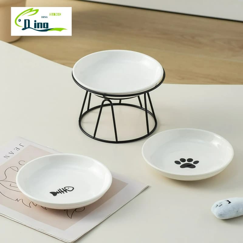 Ciotola in Ceramica per Gatti, Ampia e Sicura, Antiscivolo, per Cibo e Acqua, Accessori per l'Alimentazione di Gattini e Cuccioli