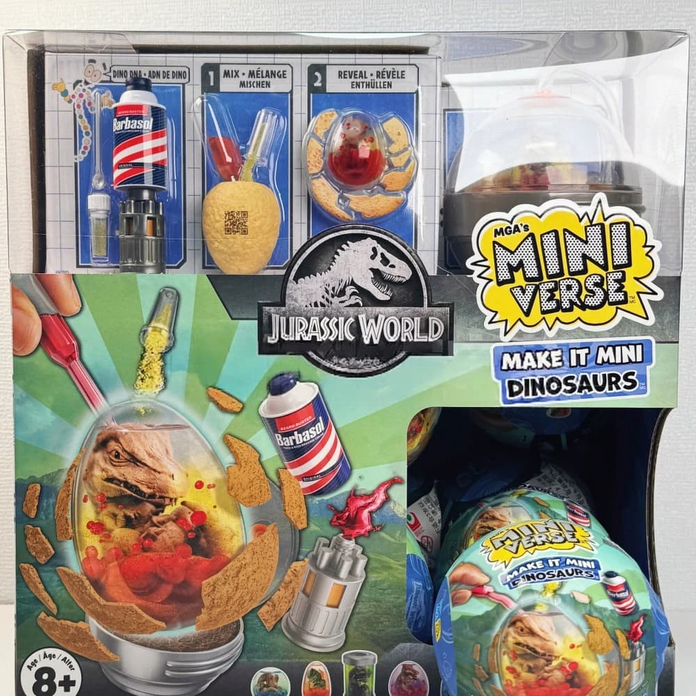 MGA MiniVerse Make It Mini Dinosaurs Blind Sphere Mystery Egg Collectible Diorama Toy Gift Desktop Display DeJurassic Worldcor