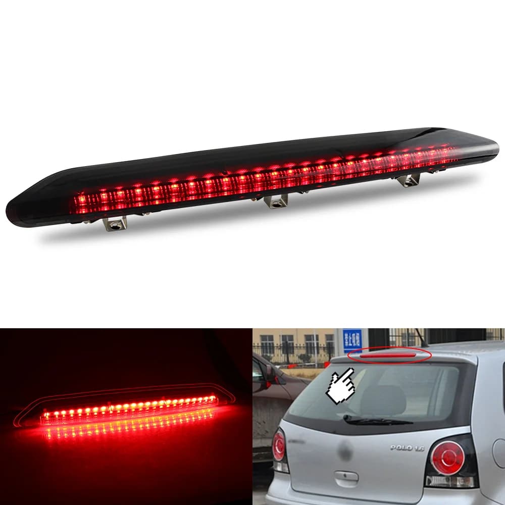 1X LED 3a luce freno Lampada ad alta montaggio per VW Polo MK IV 9N/9N3 Hatchback 2002-2009 Terza lampada di arresto posteriore Luci di avvertimento posteriori