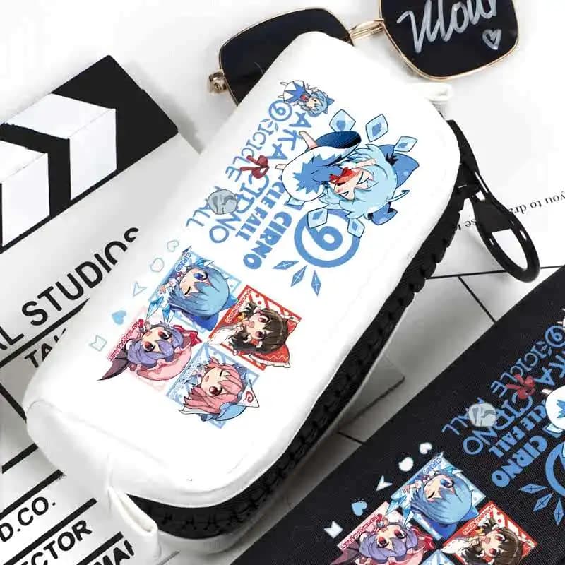 Astuccio per matite Anime Touhou Project Hakurei Reimu Remilia Scarlet Borsa per penne cosplay Scatola per matite per studenti Borsa per cosmetici per cartoni animati