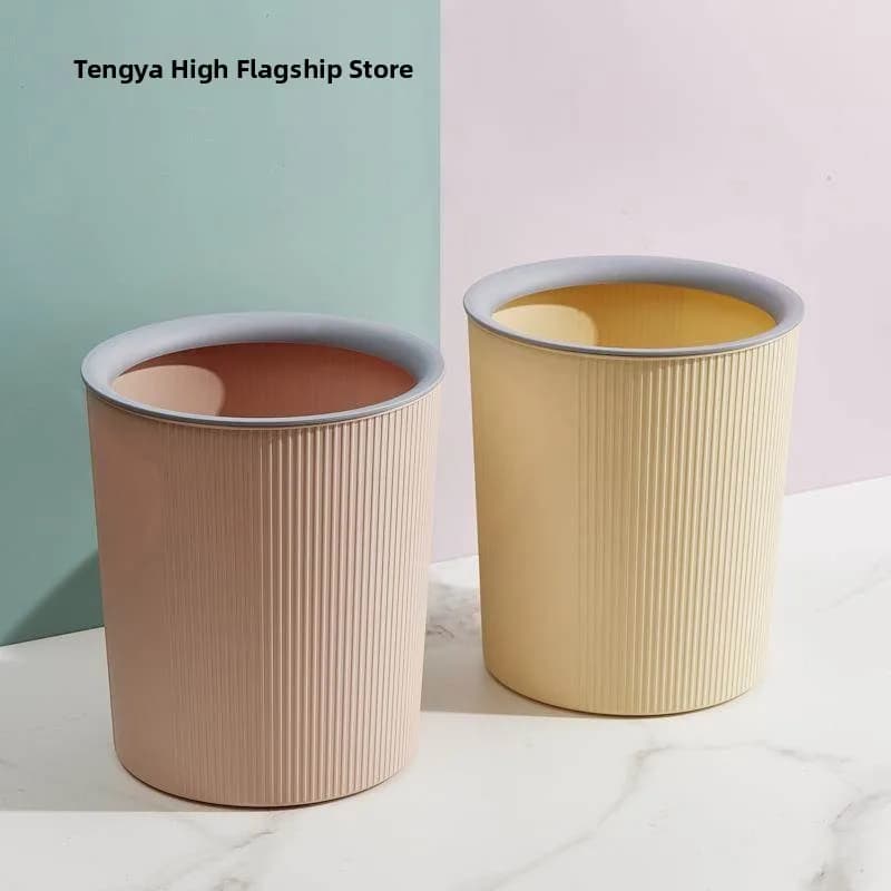 Plastic Garbage Can for Home Use Kitchen Bathroom Classification Trash Can Living Room Waste Bin No Lid Trash Basket