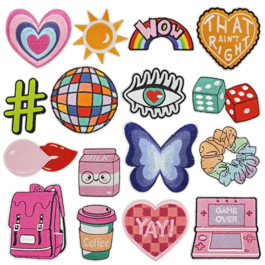 10 pezzi Game Over Wow Yay toppe ricamate termoadesive su abbigliamento borsa per cappelli materiale per la riparazione di scarpe confezione regalo per telefono decorazione accessorio fai da te
