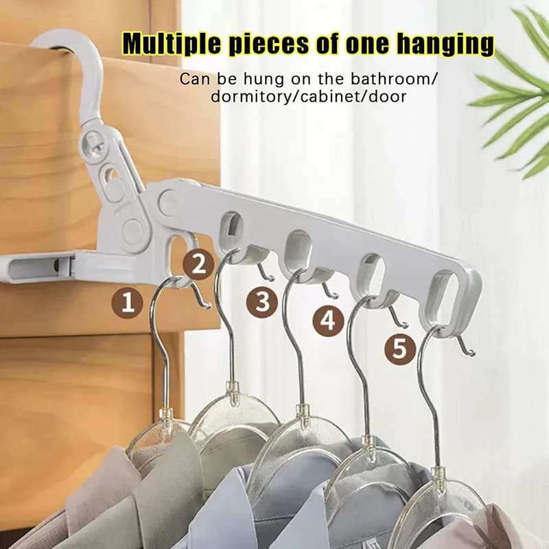 2 pezzi appendiabiti con 5 fori per campeggio in hotel appendiabiti da viaggio pieghevole portatile stendibiancheria pieghevole grucce da viaggio