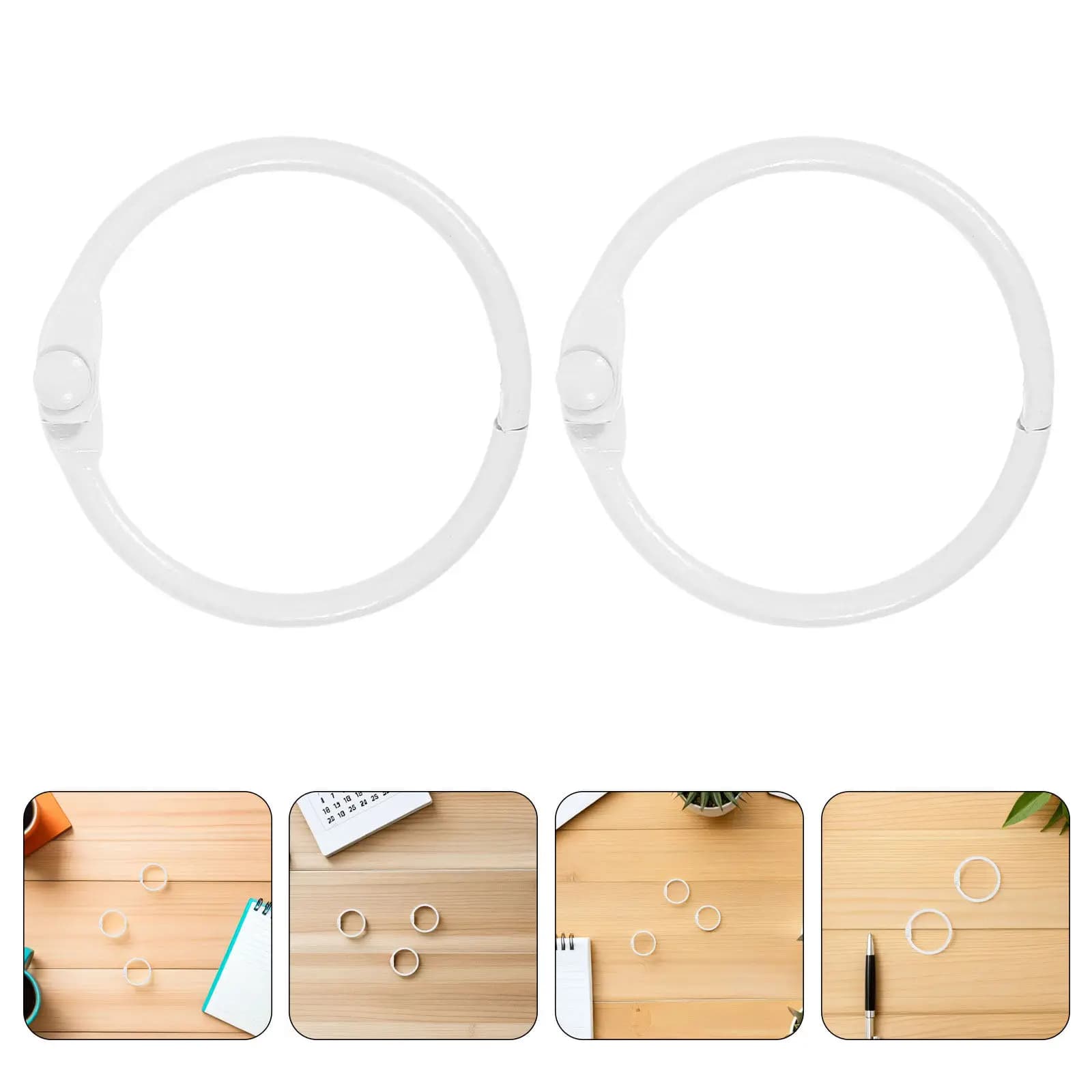 80Pcs Binder Ring Clips Metal Loose Leaf Planner Rings for Index Cards Notebook Calendar Fastener Rings Loose Leaf Binder Ring