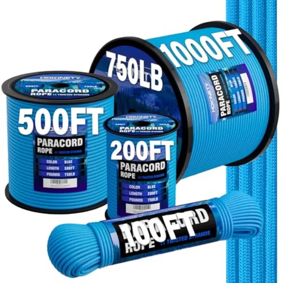 Paracord Rope 7 - Parachute para Cord 4mm 11 Strand Spool Rope Utility Nylon String for Outdoor Camping Survival Utility Tent C