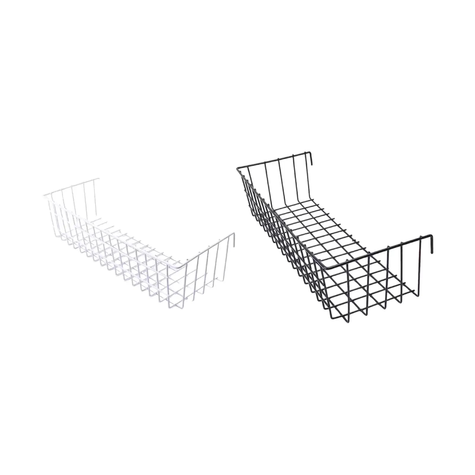 Metal Wall Hanging Storage Basket Organizer Rack Multipurpose Iron Wire Shelf for Kitchen Pantry Bathroom Laundry Cabinets