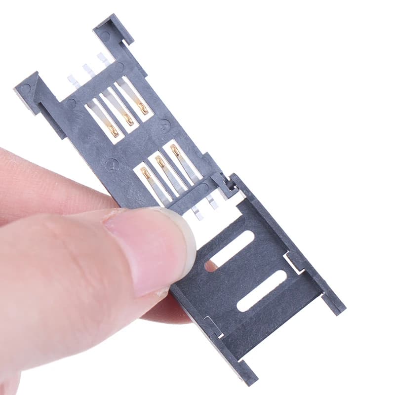 Porta carte SIM da 10 pezzi Presa per scheda 6PIN Connettore per slot per scheda SIM per telefono