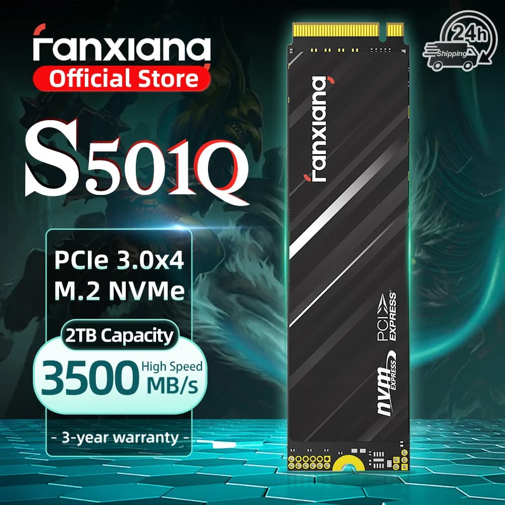 Fanxiang S501Q M.2 SSD Disco Rigido 512GB 1TB 2TB 3500MB/s NVMe M2 SSD 512GB PCIe 3.0 Unità a Stato Solido Interna per Laptop e Desktop