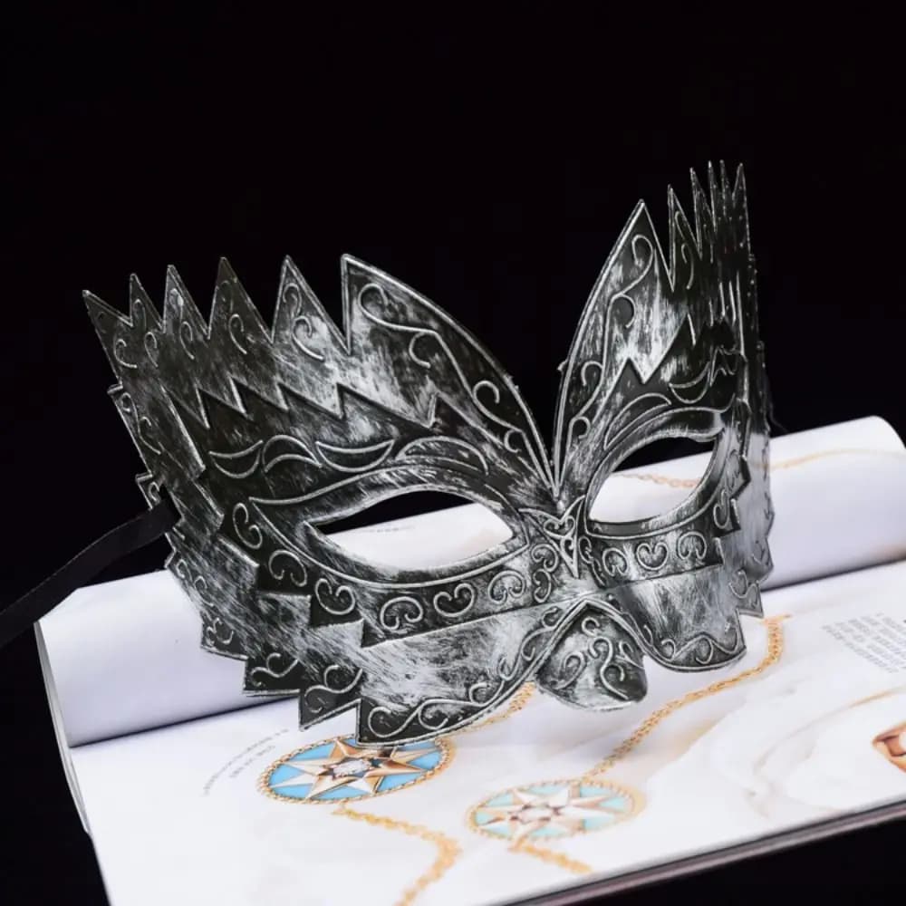 Maschera Vintage in maschera per uomo maschera soldato romano in oro maschera veneziana Mardi Gras Phantom Opera Eyemask accessorio Rave