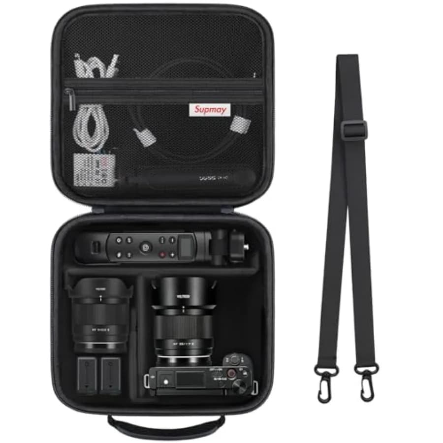 Carrying Case for Sony Alpha ZV-E0/ ZV-E0 II/ZV-E/ a6400/ a6700/ a600/ a6000/ a6500/ a6600 Digital Camera, Vlog Camera Kit Stor