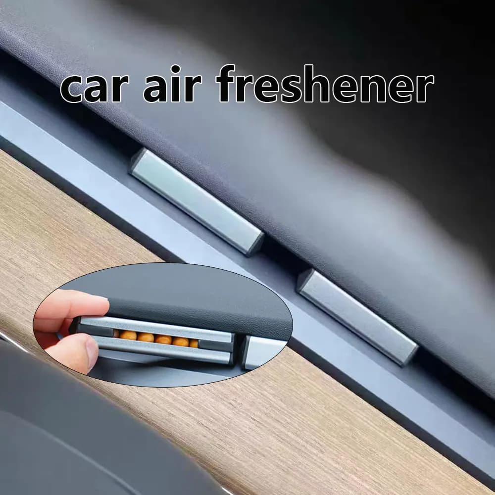 Deodorante per ambienti Design invisibile per Tesla Car Model 3/Y Deodorante automatico Diffusore di fragranze comprese 4/2 sacchetti Perline di legno