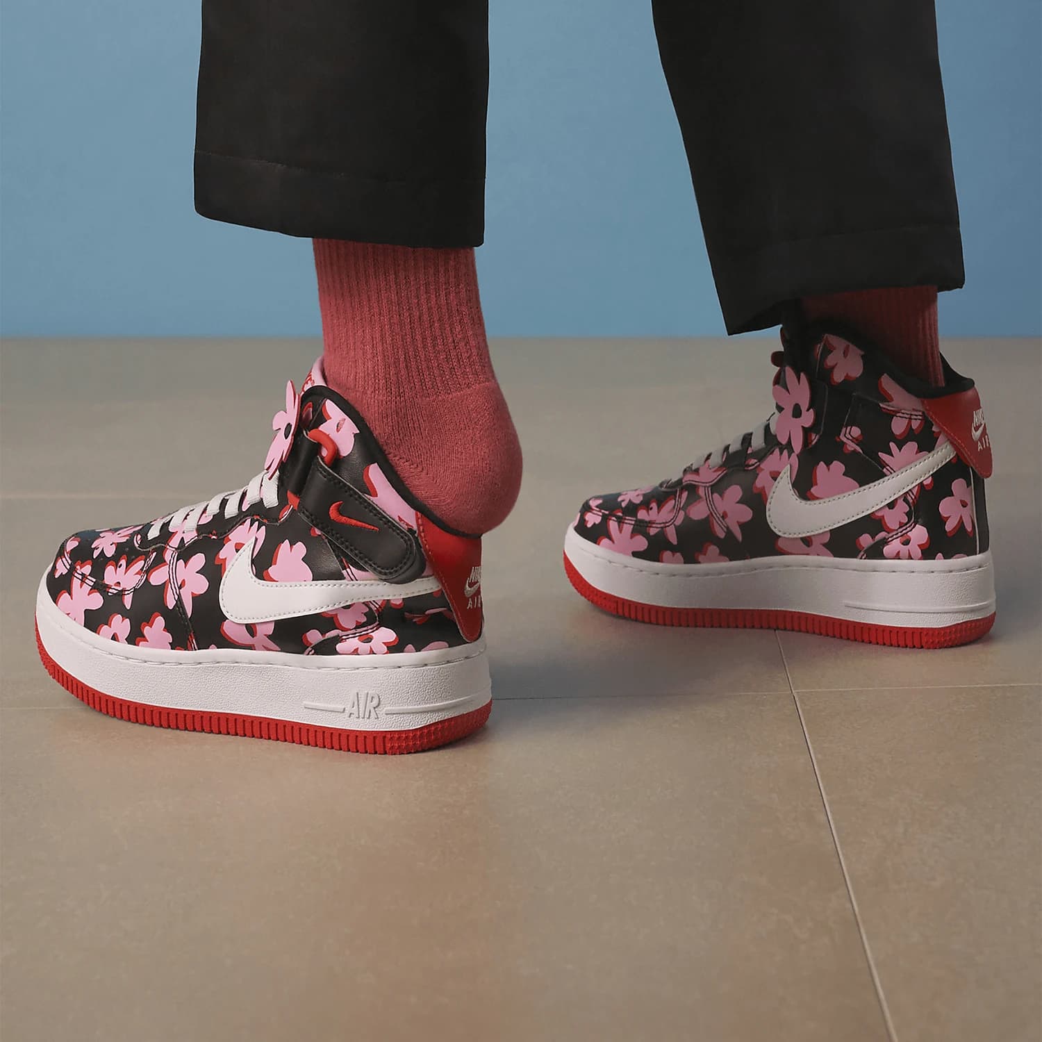 Nike genuino primavera nuove scarpe sportive Air Force No.1 per bambini facili da indossare e togliere FQ3692-001