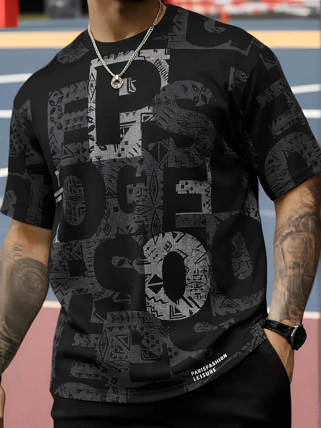 2026 Summer New Style Men's T-shirt Street Casual Fashion Comfortable Soft Breathable 3D Letter Pattern Print