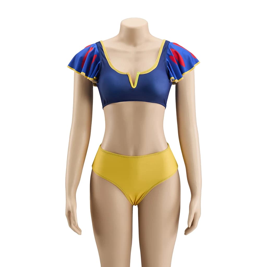 Summer Swimwear by Princess Anime, Sexy Cosplay with Top Corto and Shorts, Beach Clothing, Princess Costume for Halloween