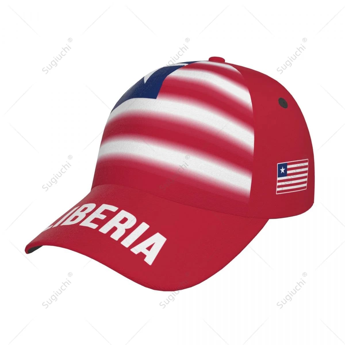 Unisex Baseball Cap Hat Liberia Flag Gradient Color 3D Printing for Tennis Outdoor Bike Bicycle Golf Baseball Sports Fans