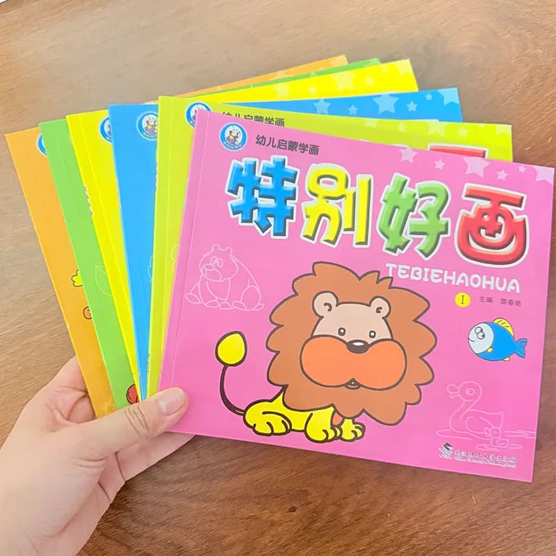 1 Book Kids Tracing Drawing Book Simple Coloring Doodle Painting Notebook Kindergarten Early Art Learning Sketch Book