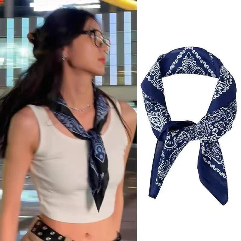 New Luxury Fashion 70cm Satin Square Silk Scarf For Women Hair Hand Neckerchief Wrist Hijab Wraps Lady Shawl Ribbon Bandana