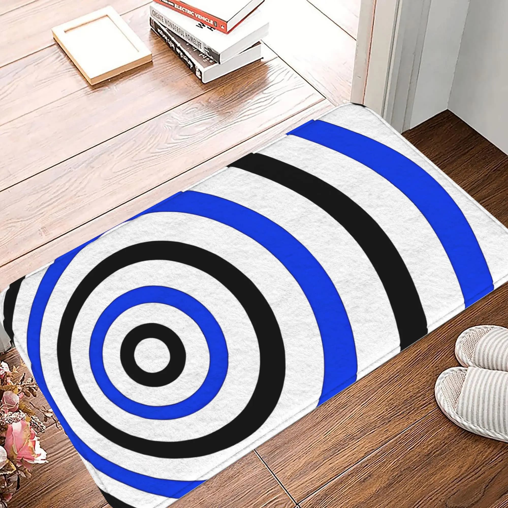 1 Piece Bathtub with Pattern Abstract Blue, Christmas Decorations, Zerbino, Kitchen Mat, Outdoor Mat, Home Decoration