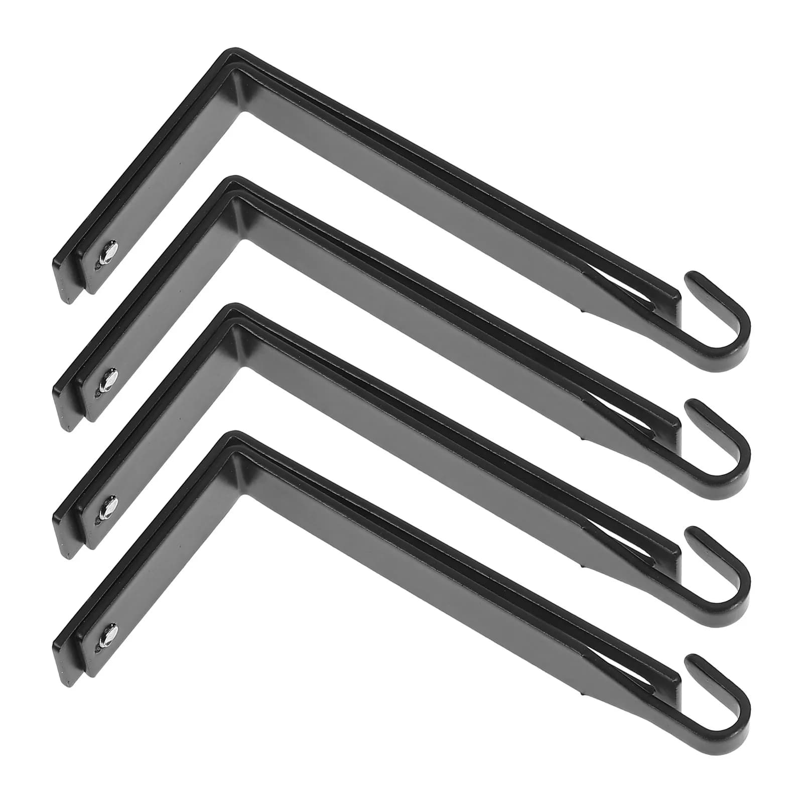 4Pcs Metal Cubicle Hooks Adjustable Partition Hangers Door Hooks for Hanging Clothes Hats Bags Household Organizer