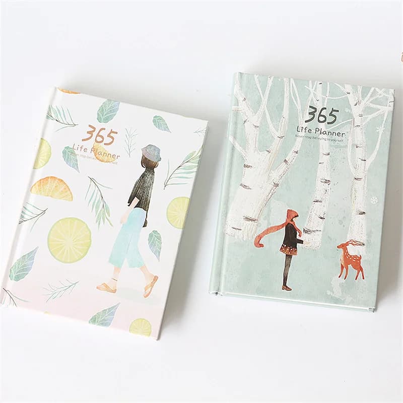 365 Planner Agenda Notebook colorato pagina interna illustrazione annuale piano giornaliero diario diario libro Record vita cancelleria regali