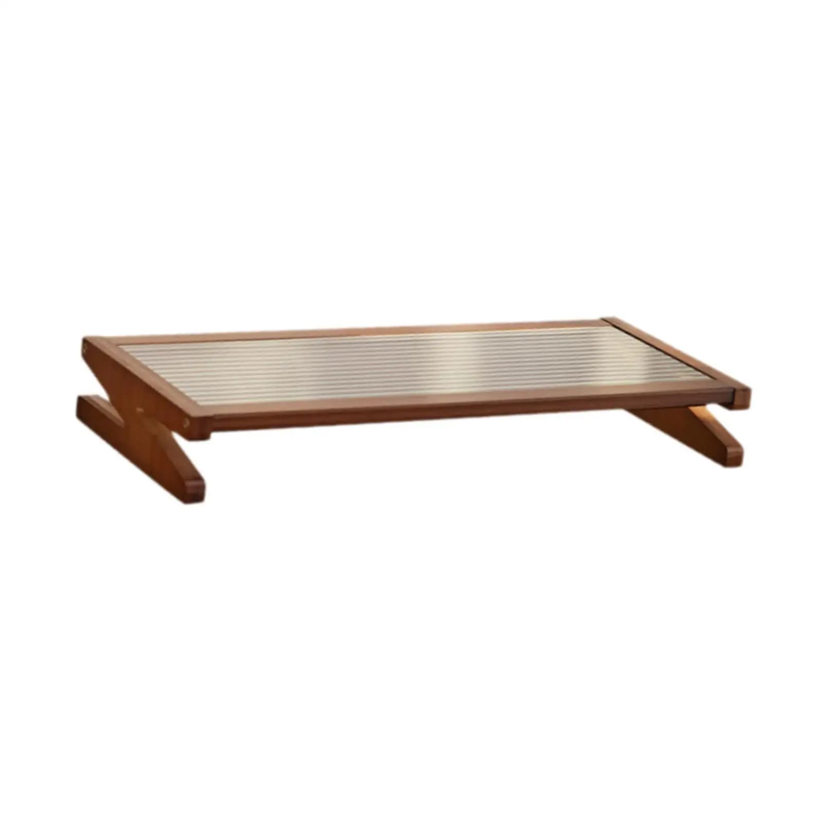 Supporto per Monitor in Legno, Rialzo per PC e Laptop, Ripiano da Scrivania per Organizzazione Ergonomica dello Spazio di Lavoro