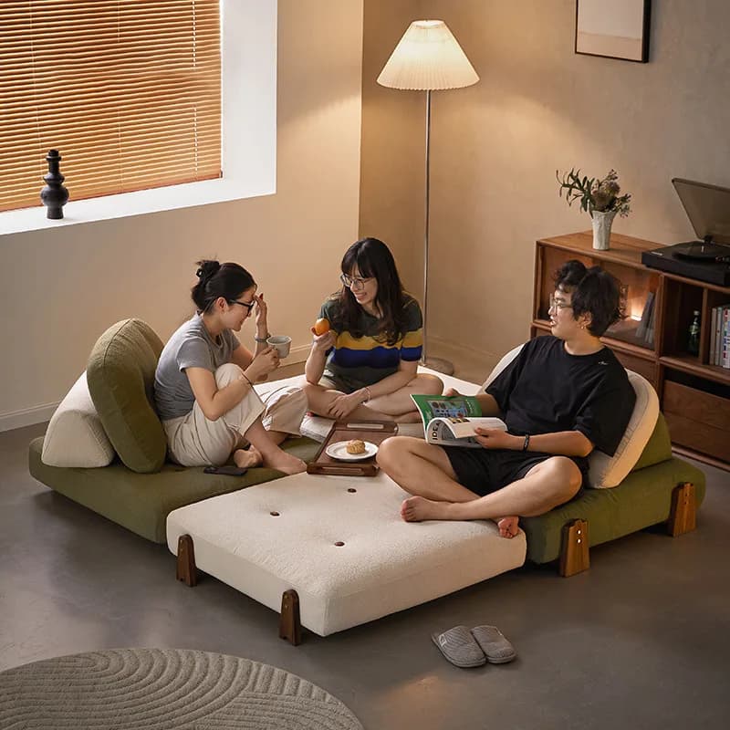 Furniture module combination sofa solid wood tofu block