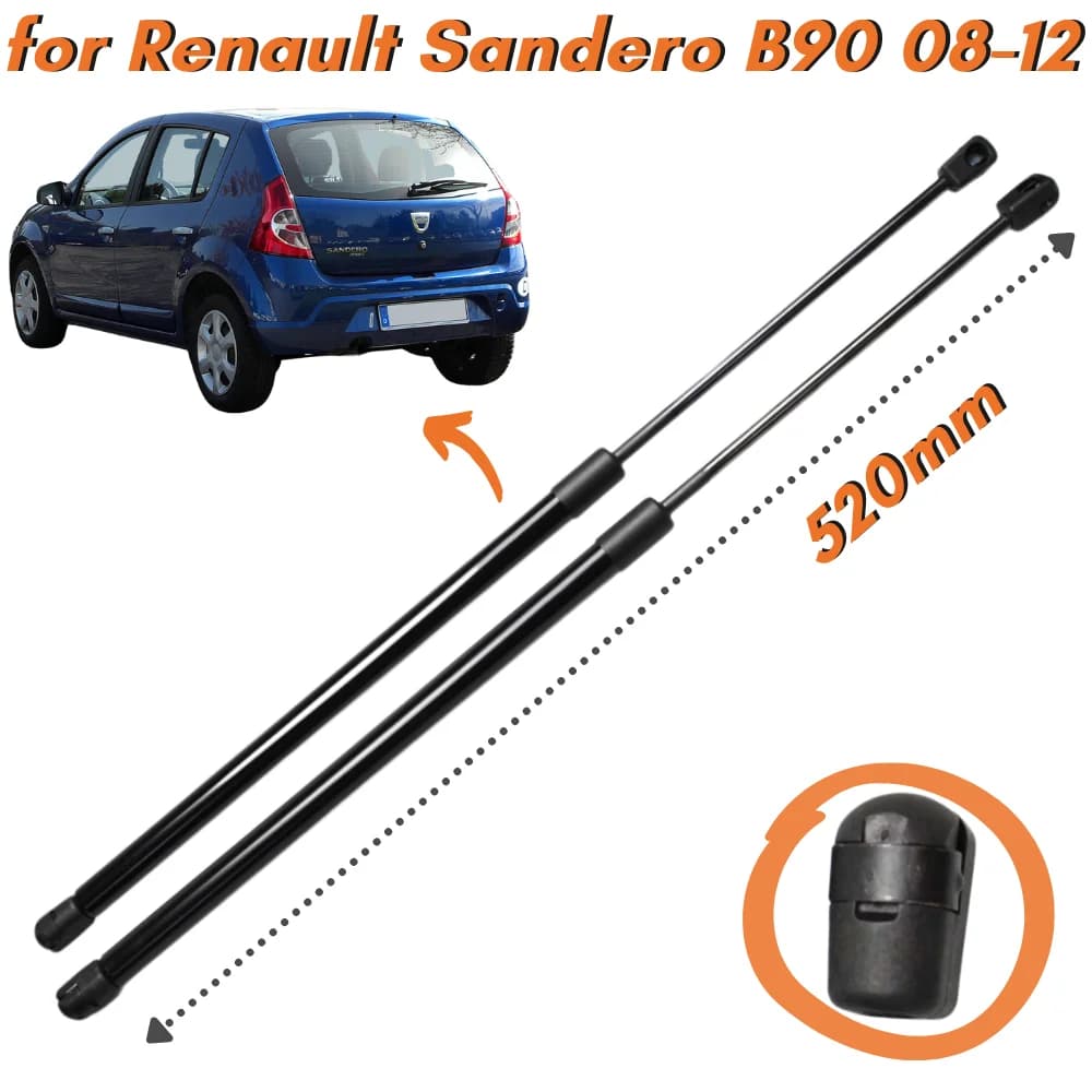 Qty(2) puntoni del bagagliaio per Dacia Renault Sandero B90 1st Hatchback 2008-2012 portellone posteriore coperchio del bagagliaio supporto di sollevamento ammortizzatore della barra del puntone