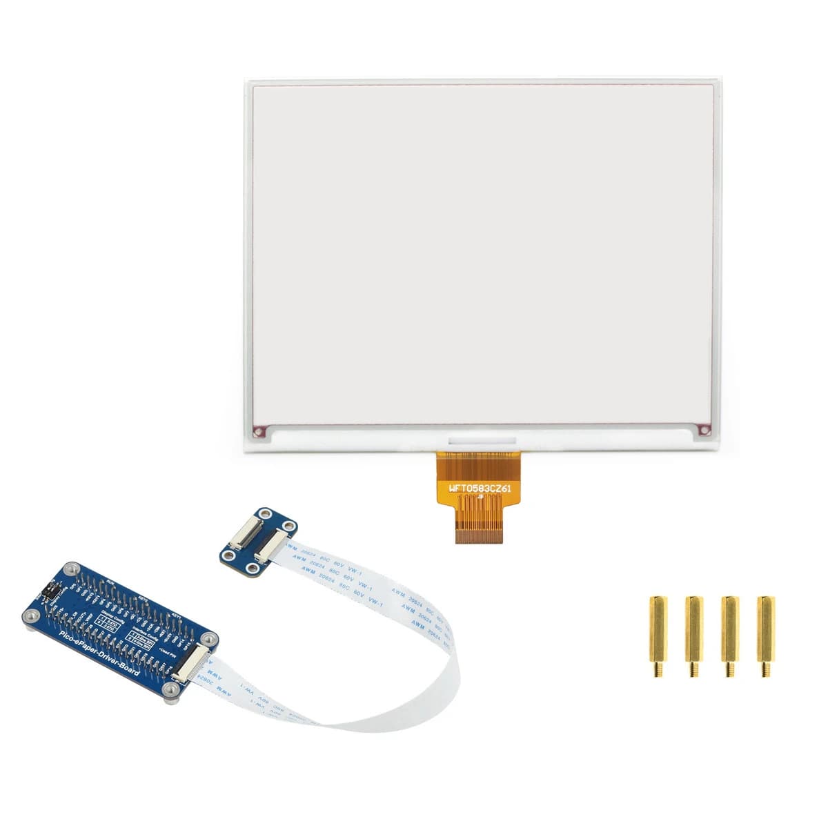 Modulo display E-Ink Waveshare da 5,83 pollici (B) per Raspberry Pi Pico 648X480 SPI rosso/nero/bianco
