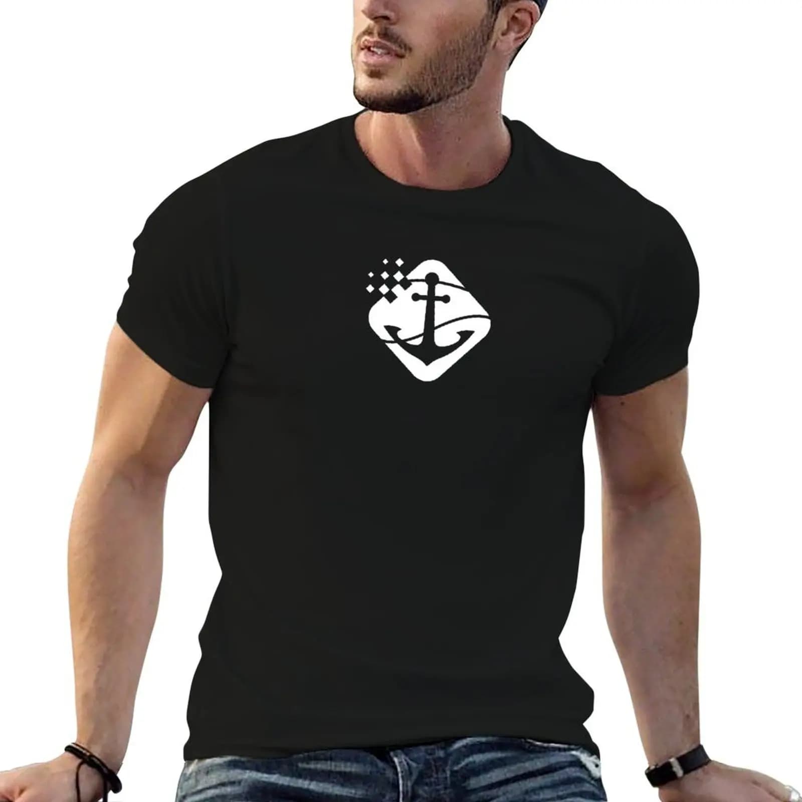Nautical Anchor, I Love Boating T-Shirt Running Performance Short Sleeve Tee