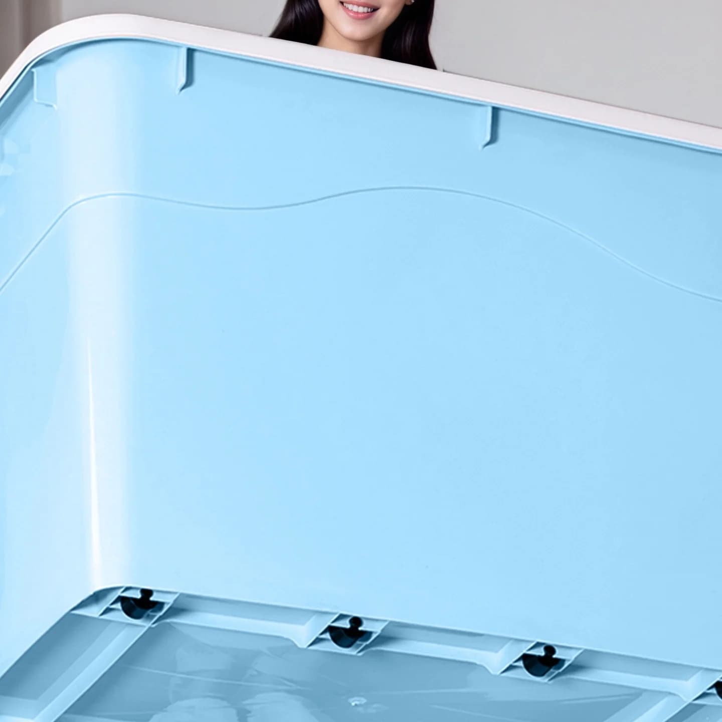 Scatola portaoggetti extra large in plastica per traslochi, organizer per vestiti e giocattoli, contenitore per auto, contenitore per biancheria da letto, articoli essenziali per la casa