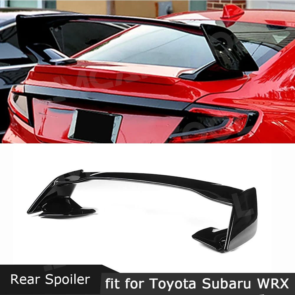 JMCARCOOL Spoiler Posteriore per Auto in ABS Nero Lucido, Alettone per Bagagliaio, Kit Carrozzeria per Toyota Subaru WRX STI 2022-2025