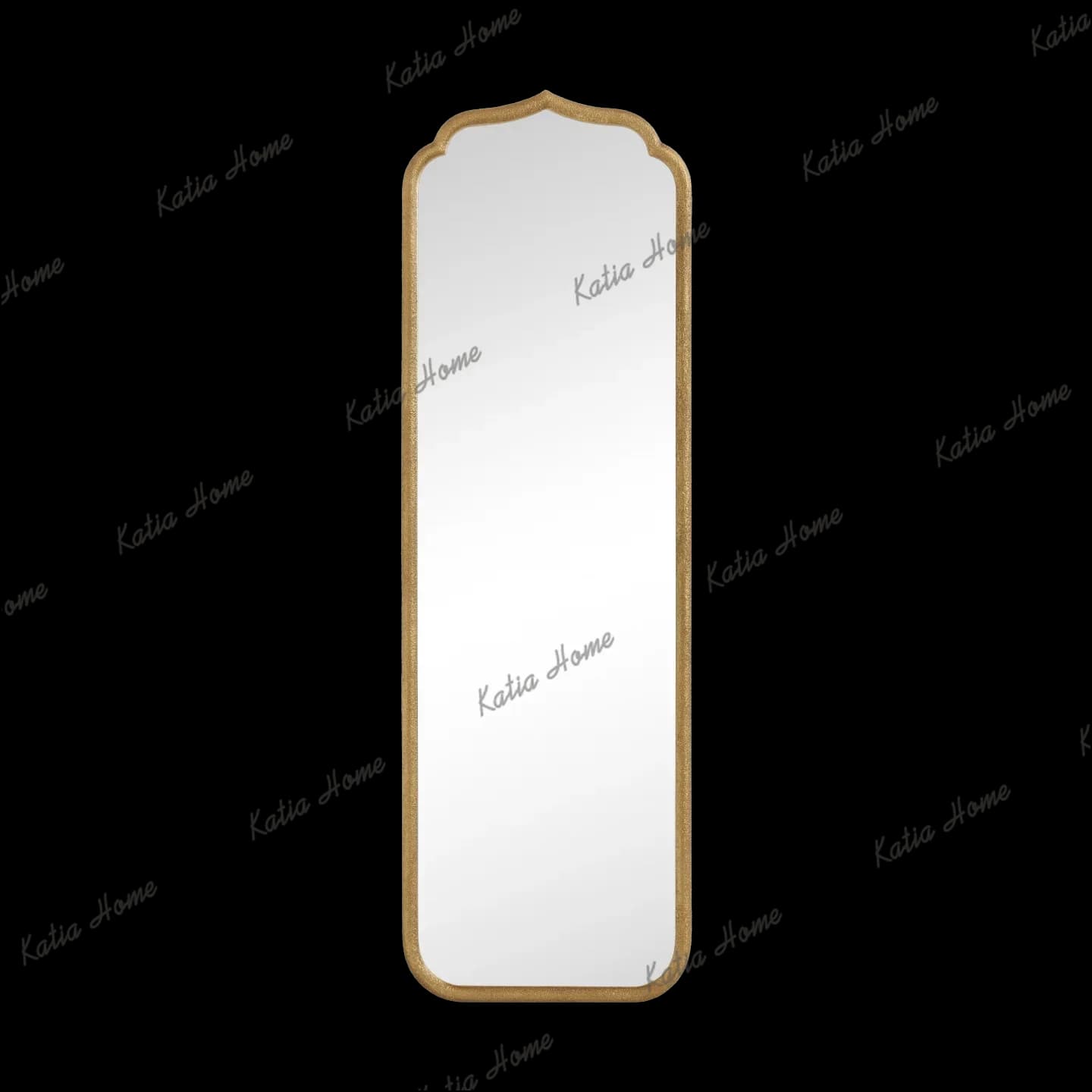 Luxury-Style Hotel Decoration Bathroom Wall-Mounted Mirror Creative Art Design Metal Narrow Frame High-Definition Vanity Mirror