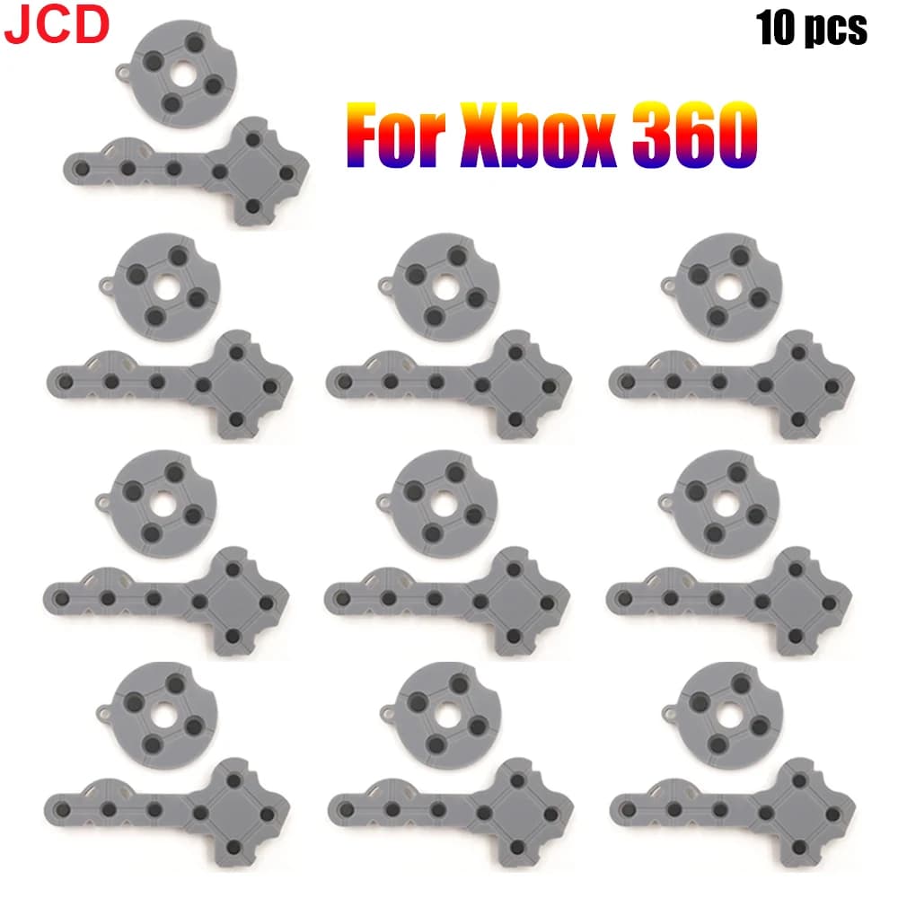 JCD 10 set cuscinetti in gomma conduttiva in silicone per controller wireless Xbox 360 pulsante di contatto parti di riparazione D-Pad