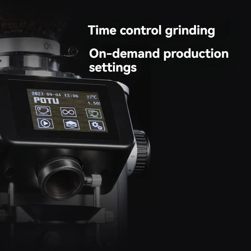 220v Flat Knife Italian Bean Grinder Coffee Quantitative Grinding Electric Small 90 Cutter Disc Numerical Control Grinding Q18