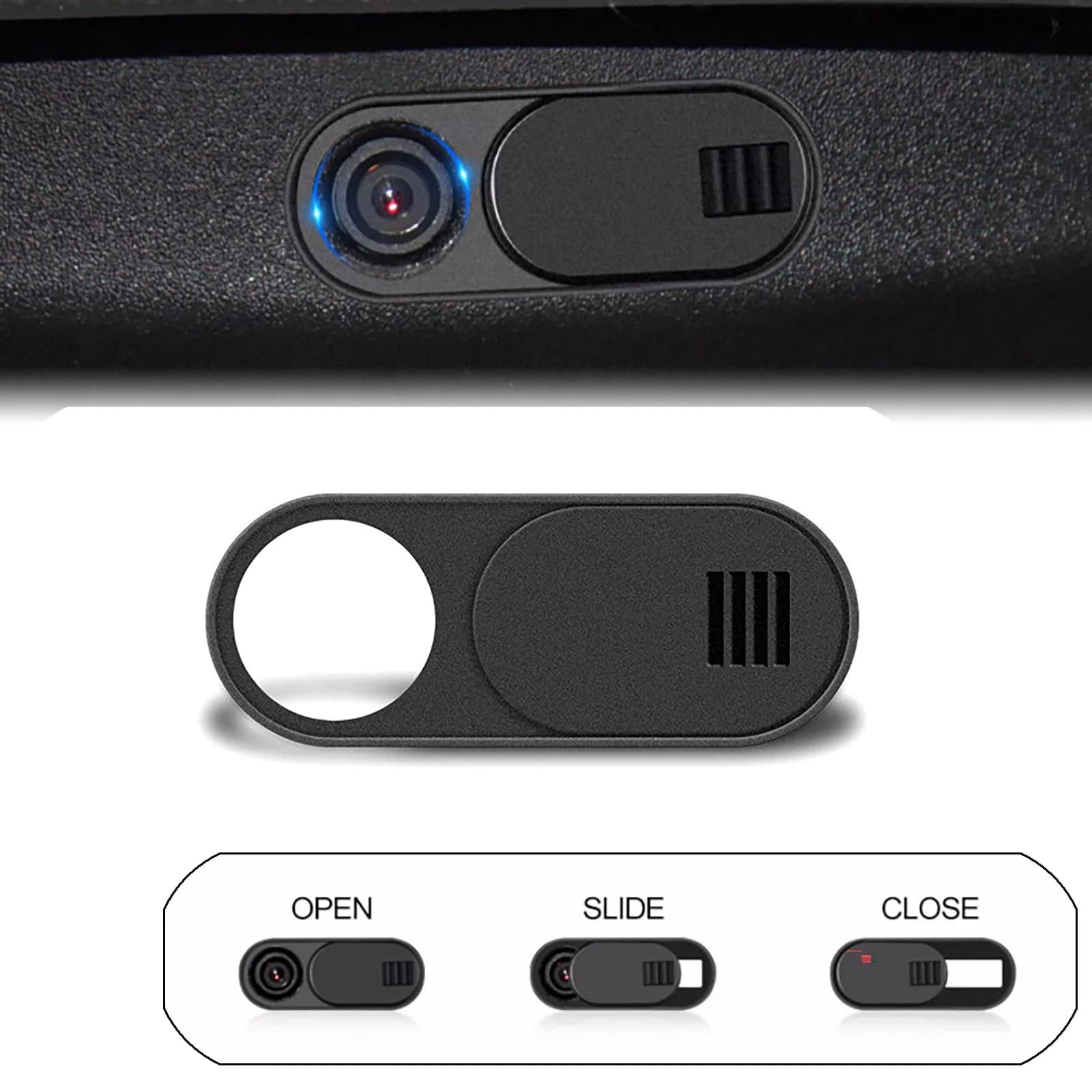 Sliding Cover for Camera Ultra-thin Adhesive Lock Protect privacy for Tesla Model 3 Y Internal Camera/Laptop Front Webcam