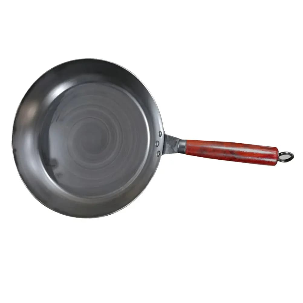 China Wok Style 26cm Anti-Flat Panel with Wood Ergonomic Handle Easy to Clean Kitchen Tools