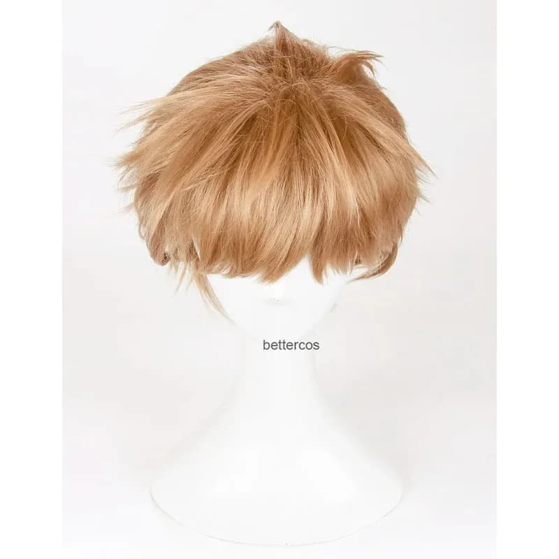 Nuovo Haikyu!! Parrucche cosplay di pallavolo Morisuke Yaku Capelli sintetici corti biondi resistenti al calore + berretto per parrucca20253;f'6,c;7.y;